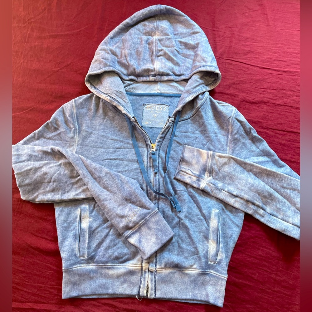 Guess crop top tie dye sweater